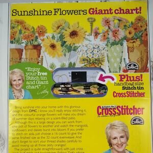 CrossStitcher Sunshine Flowers Large Chart (11 x 17) Floral Cross Stitch Pattern